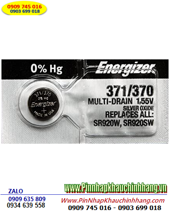 Pin SR920SW _Pin 371; Pin đồng hồ Energizer SR920SW 371 Silver Oxide 1.55v _Made in USA